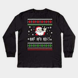 nine inch santa metal Kids Long Sleeve T-Shirt